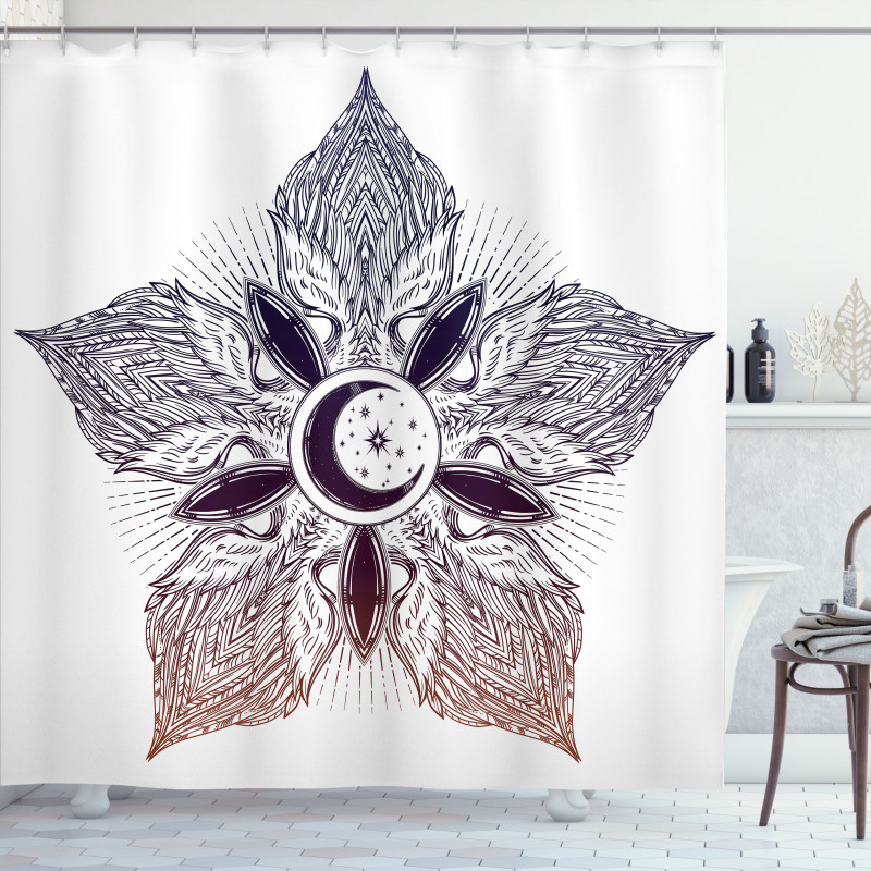Eastern Feathers Petal Shower Curtain