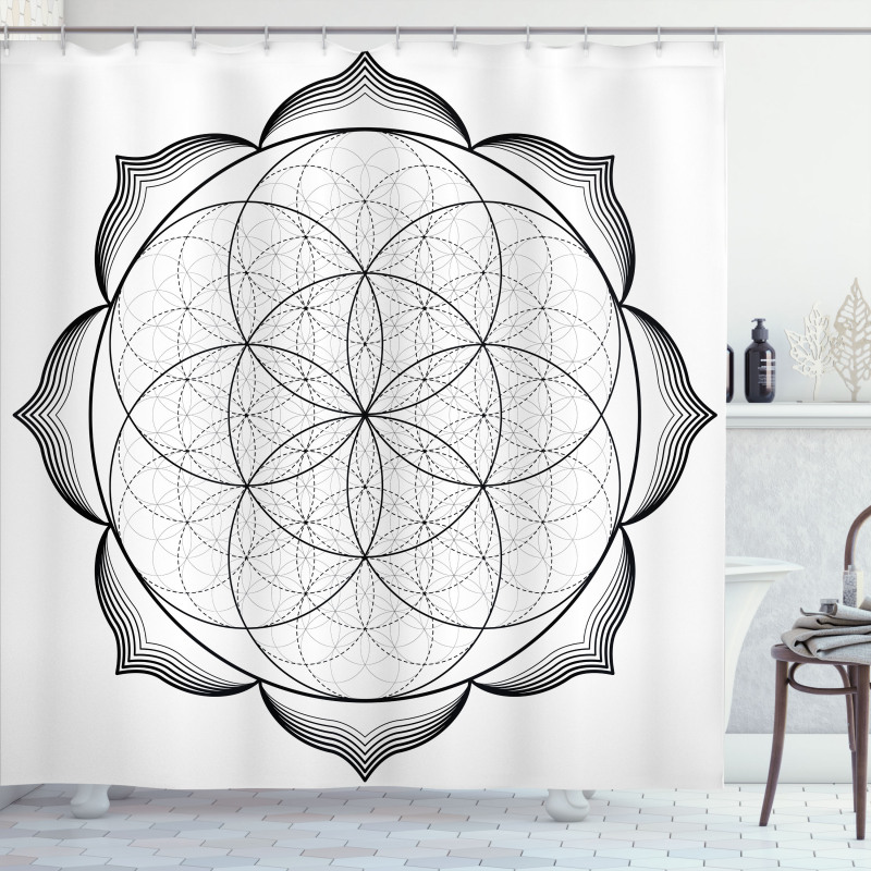 Flower of Life Middle East Shower Curtain
