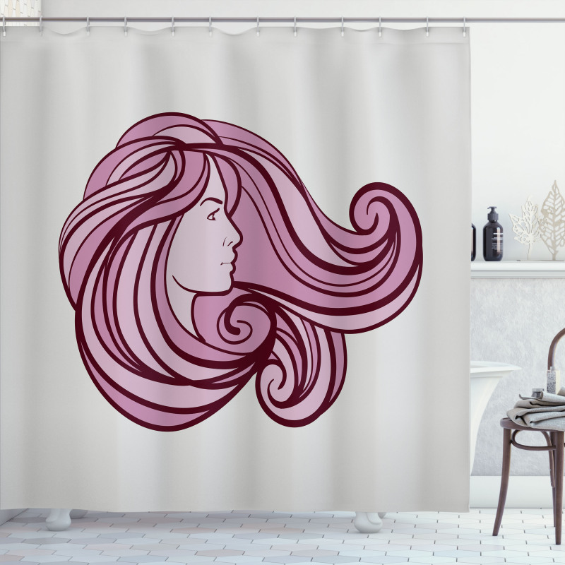 Indulgent Pinky Hair Shower Curtain