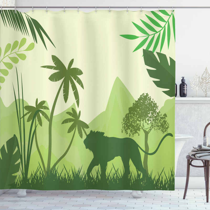 Savannah Flora Fauna Shower Curtain