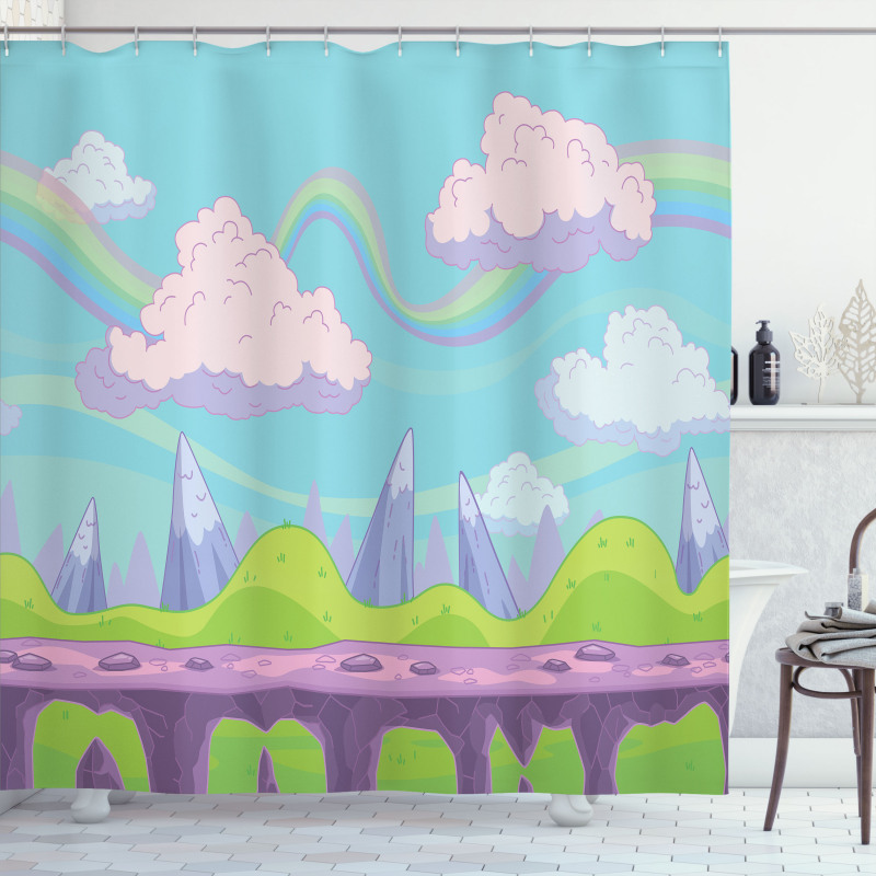 Abstract Fairy Tale Scene Shower Curtain