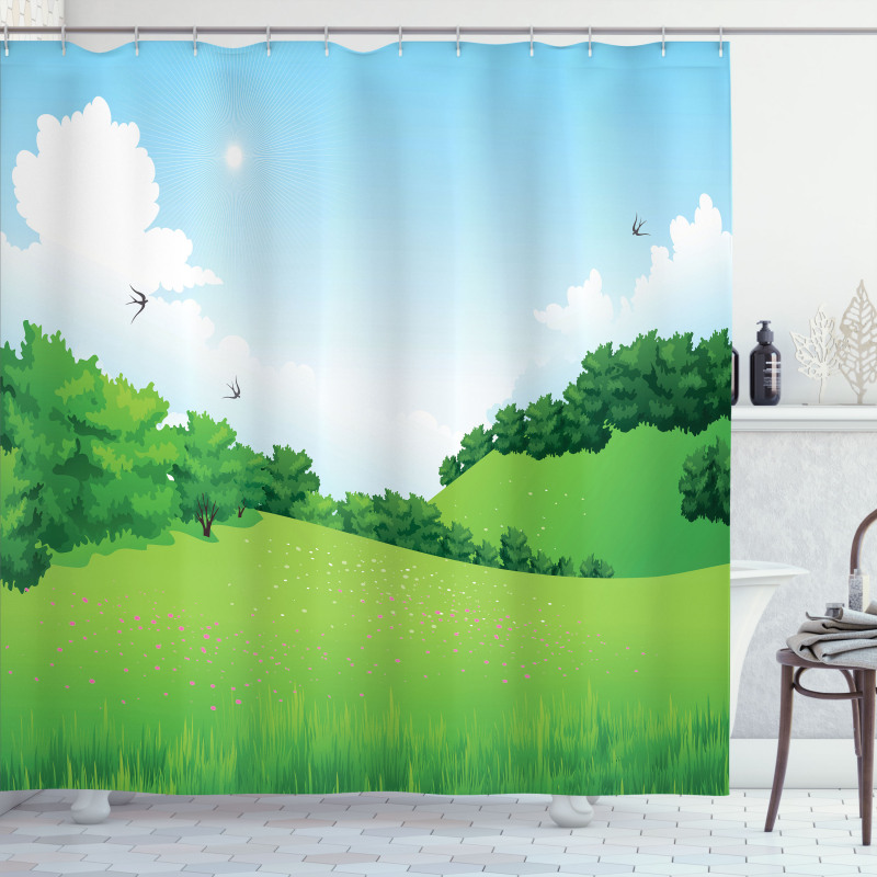 Forest Hills with Scenic View Shower Curtain