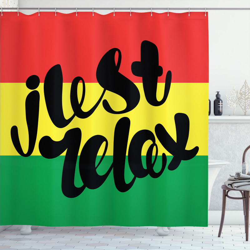 Rastafarian Design Message Shower Curtain