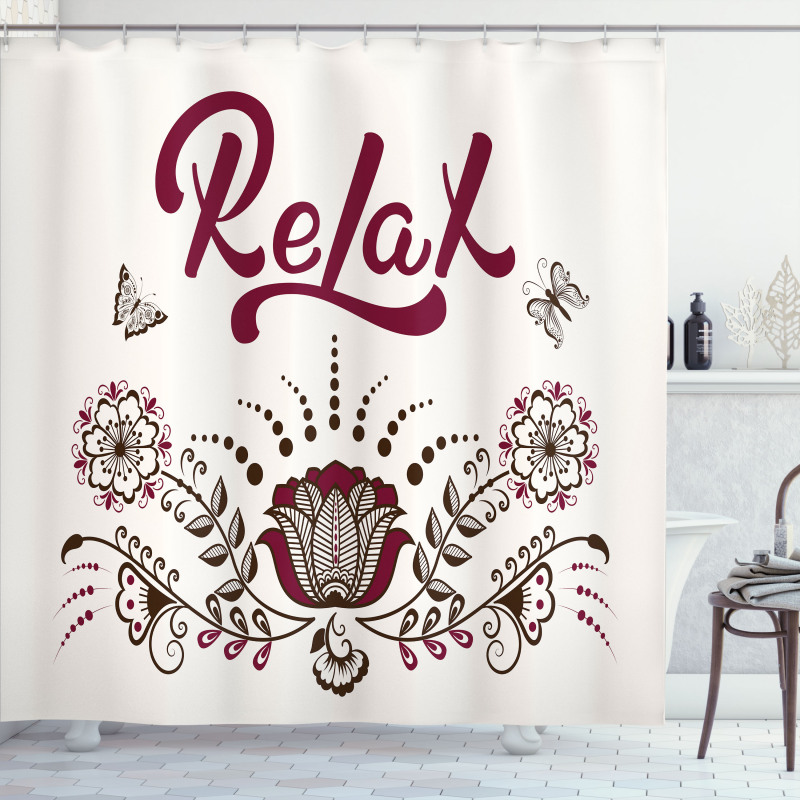 Mehndi Ornamental Design Shower Curtain