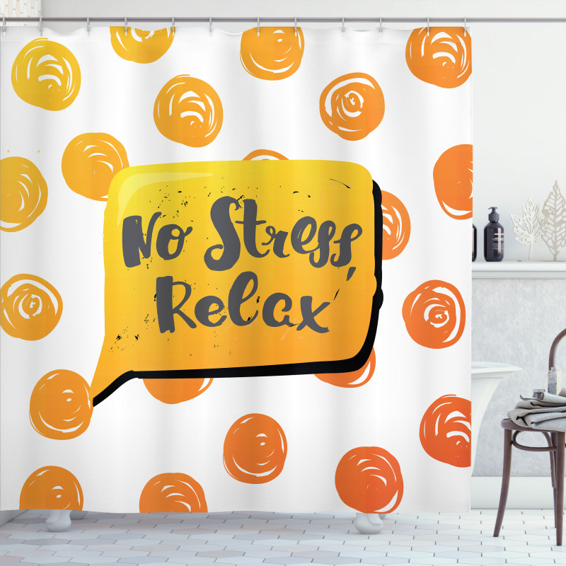 No Stress Relax in Bubble Shower Curtain