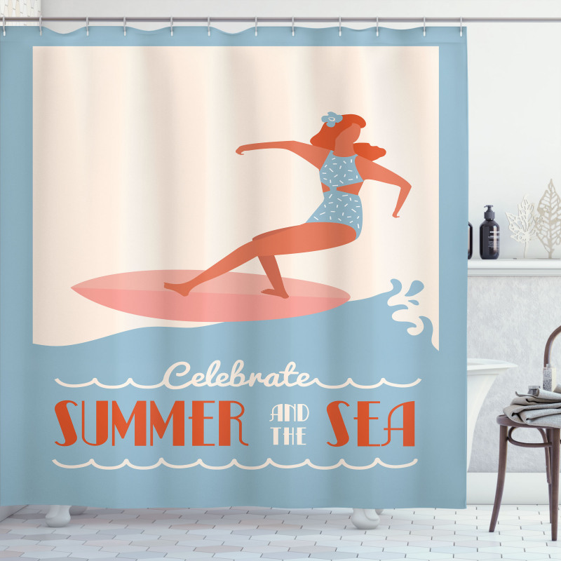 Summer and Sea Shower Curtain