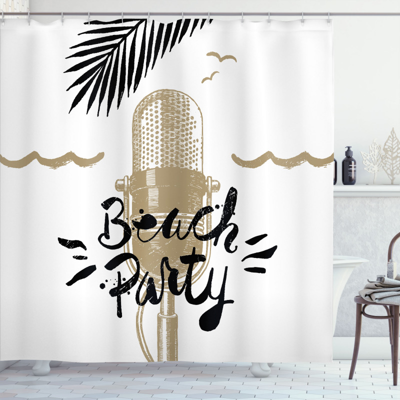 Musical Beach Party Shower Curtain
