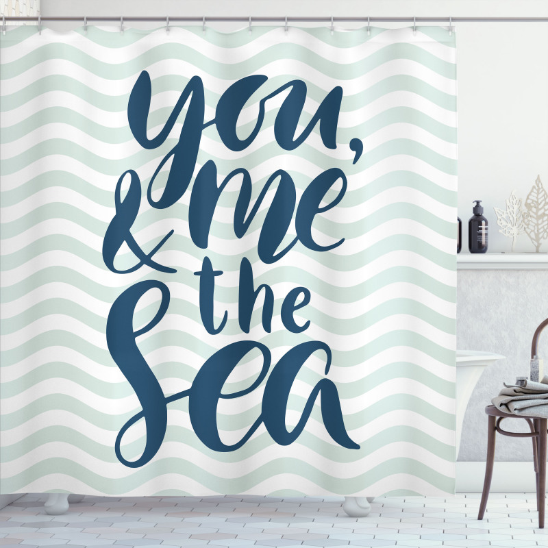 You and Me and the Sea Shower Curtain