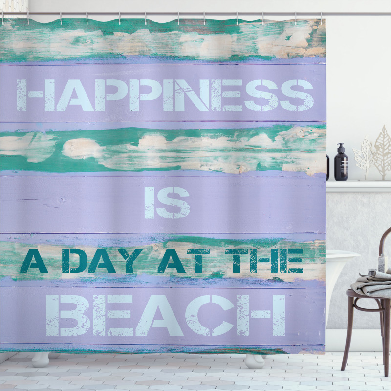 Happiness is Beach Day Shower Curtain