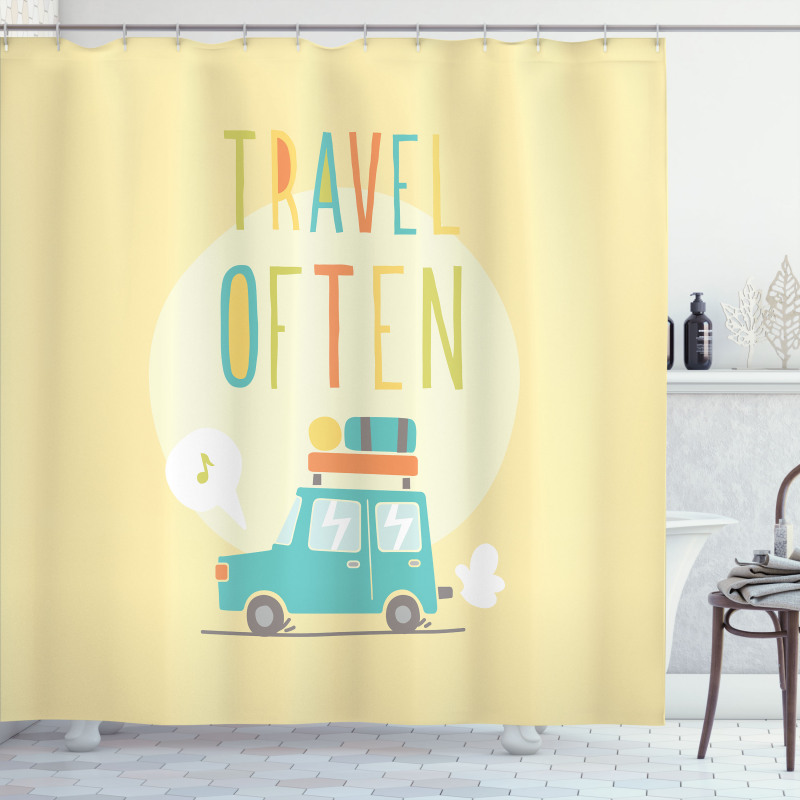 Road Trip Travel Often Shower Curtain