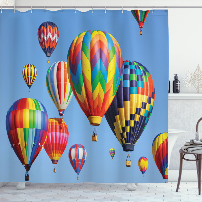 Colorful Air Travel Shower Curtain