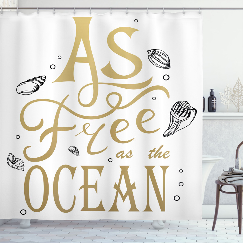 As Free As the Ocean Shower Curtain