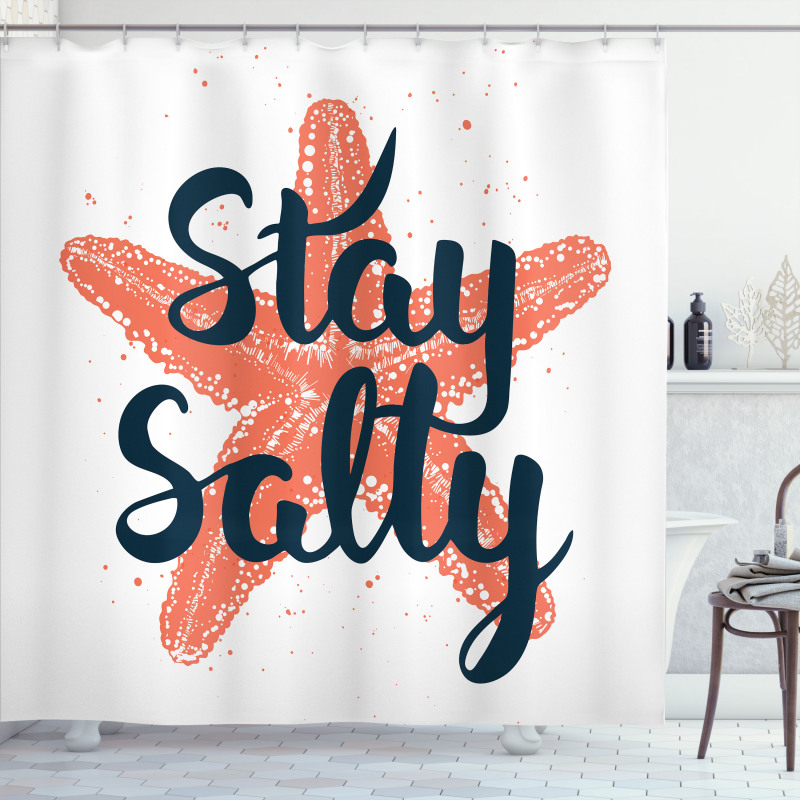 Stay Salty Starfish Shower Curtain