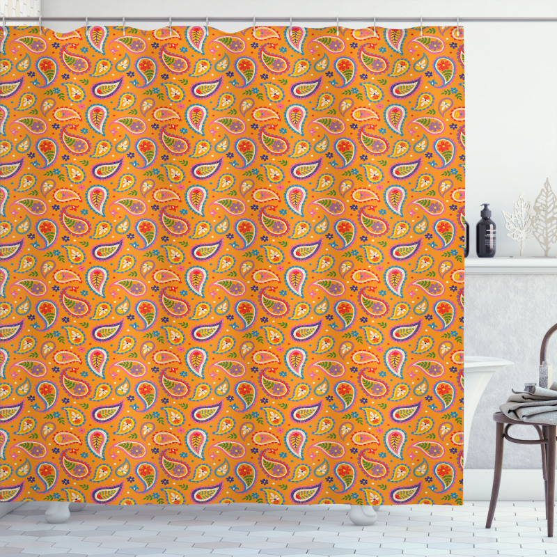 Bohemian Ornamental Paisley Shower Curtain