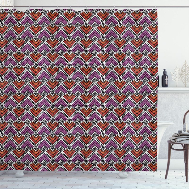 Patch Crosslinked Design Shower Curtain