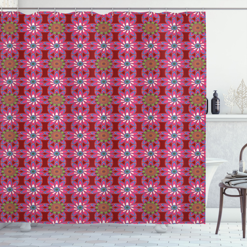 Persian Motley Flowers Shower Curtain