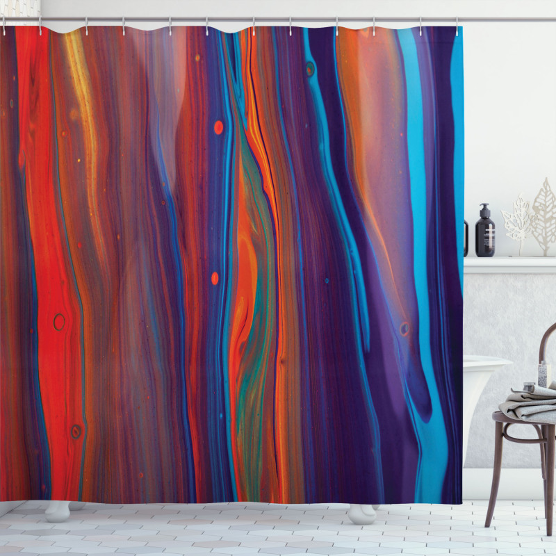 Close up of Oil Painting Shower Curtain