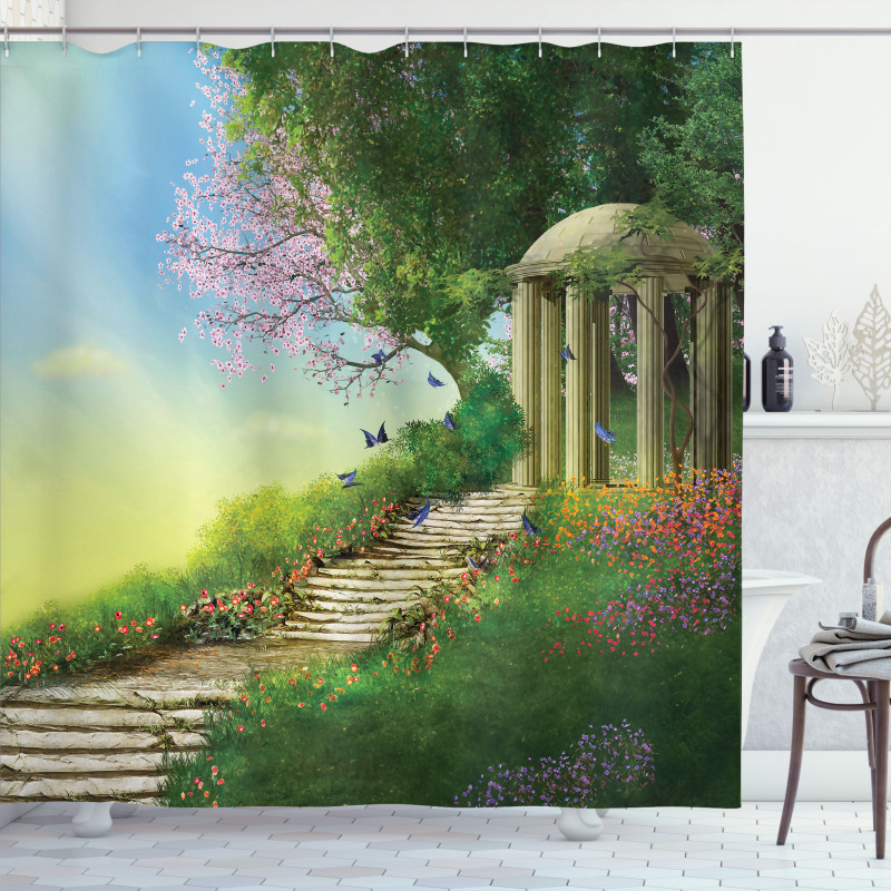 Gazebo at the Top of a Hill Shower Curtain