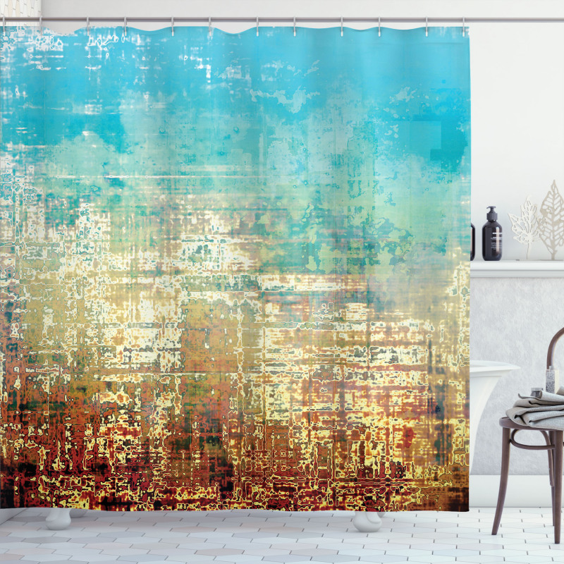 Grunge Contemporary Art Shower Curtain