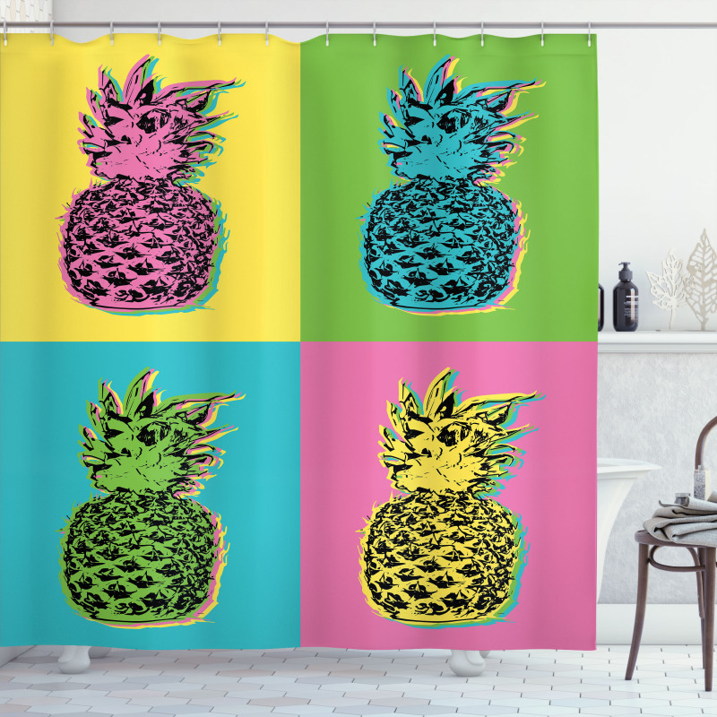 Colorful Summer Pop Art Shower Curtain