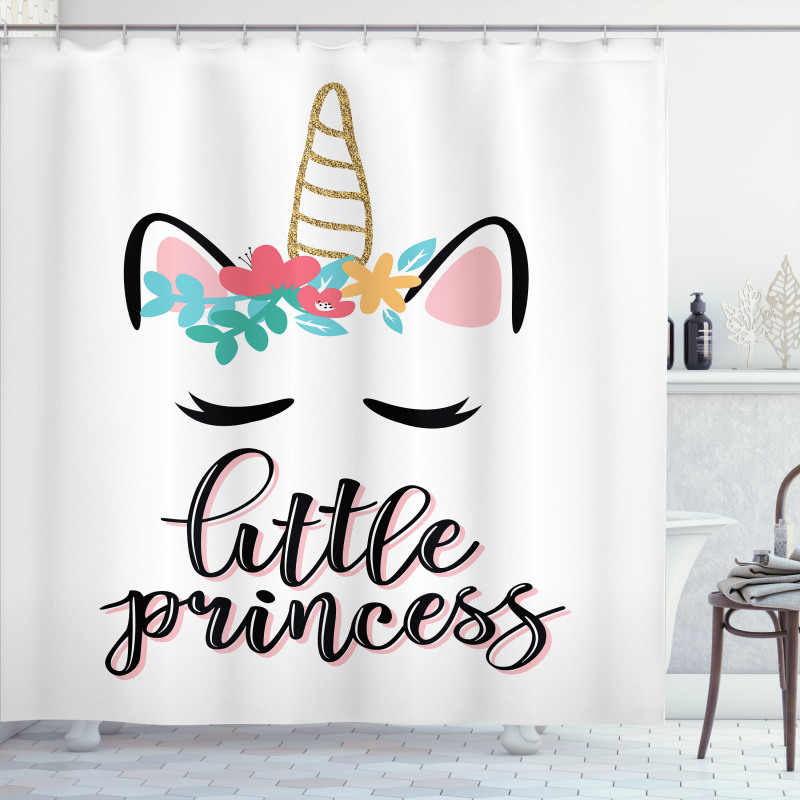 Little Princess Phrase Girly Shower Curtain