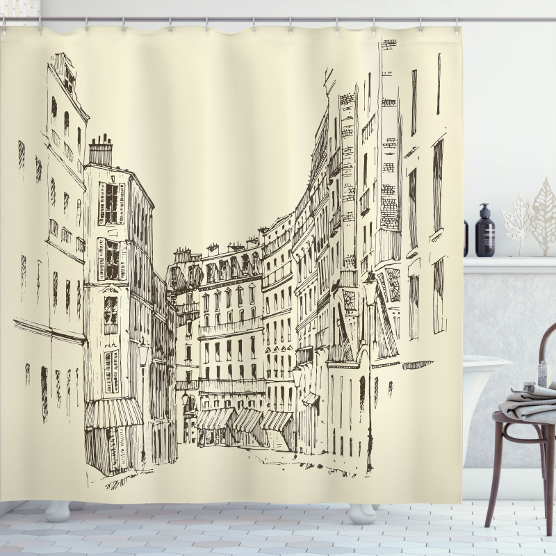 Buildings of France Europe Shower Curtain