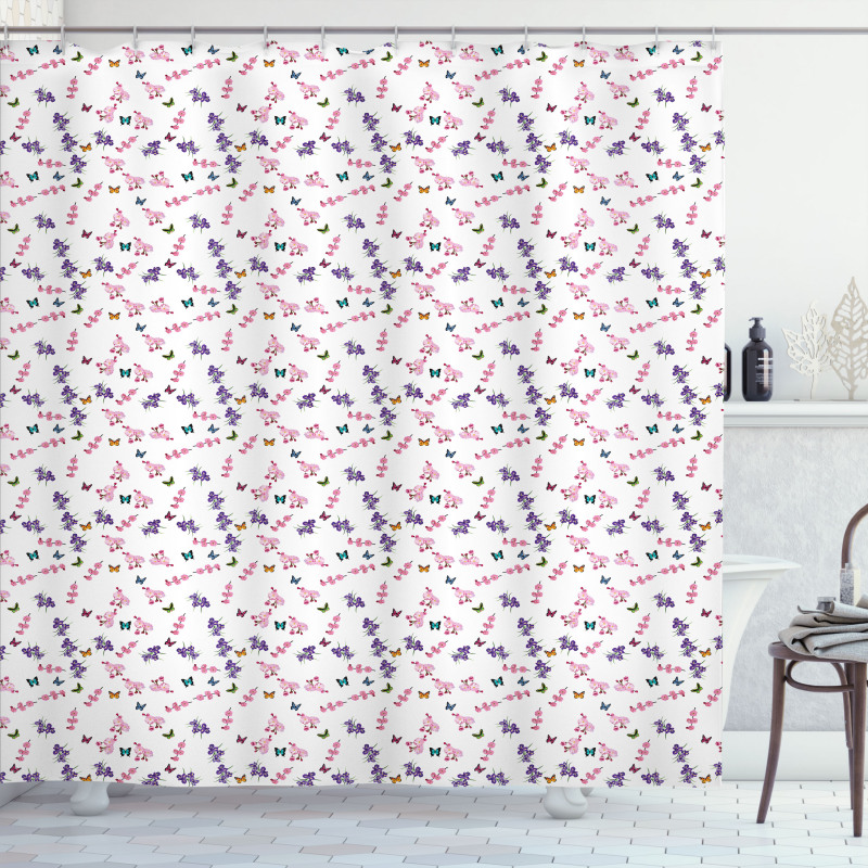 Ornamental Feminine Corsage Shower Curtain