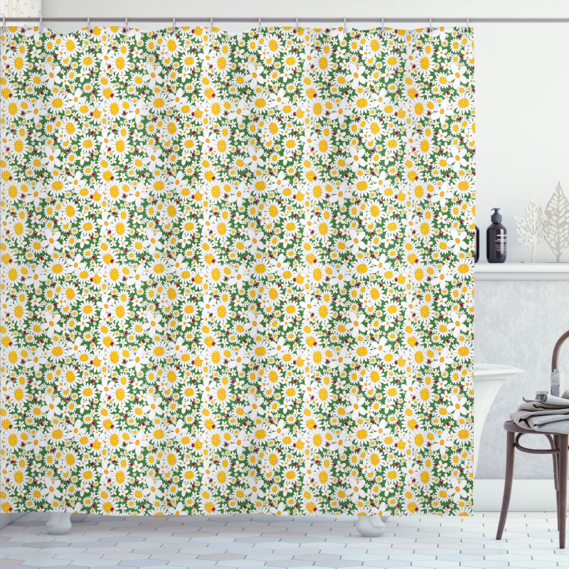 Daisy Flowers Chamomiles Shower Curtain