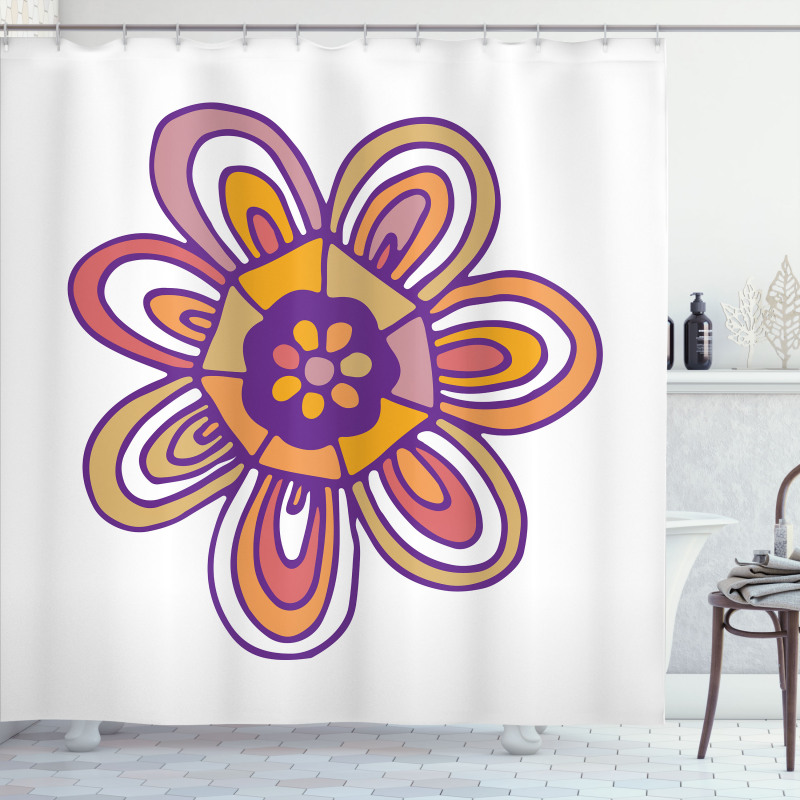 7 Petal Lonely Flower Shower Curtain