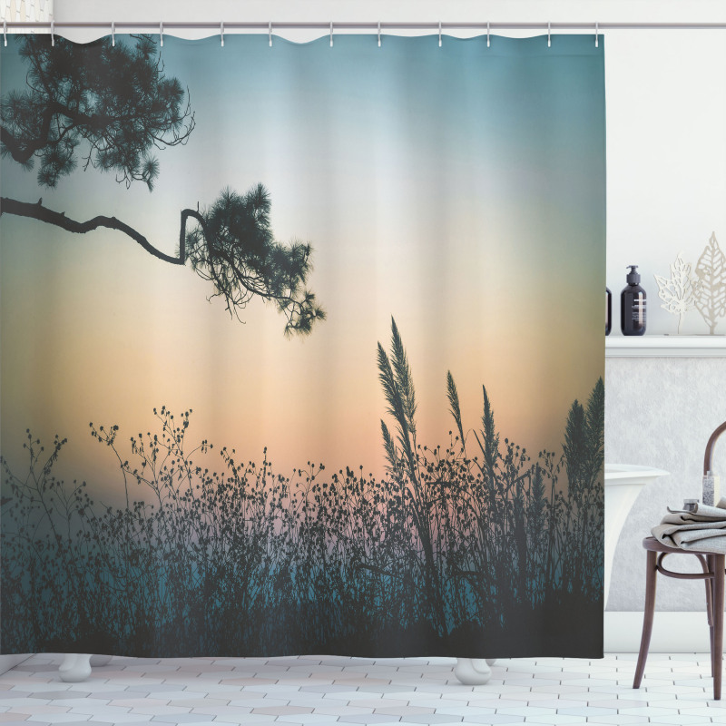 Thailand Phurue Sunset Shower Curtain