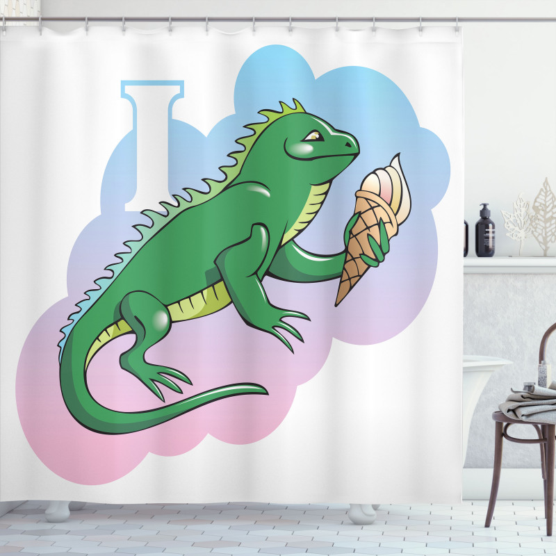 Animal in Nursery Cartoon Shower Curtain