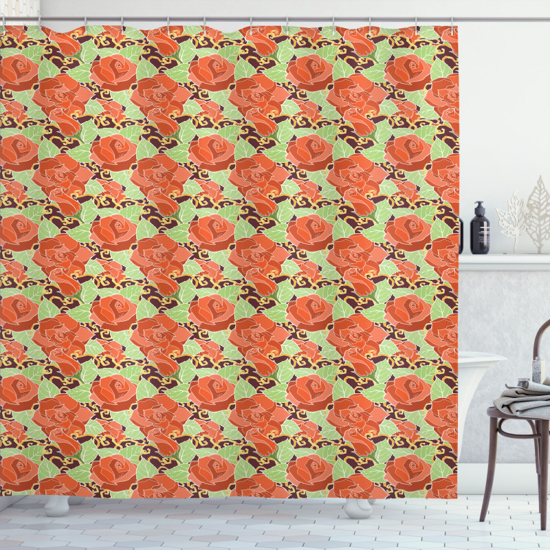 Blossoming Romantic Flower Shower Curtain