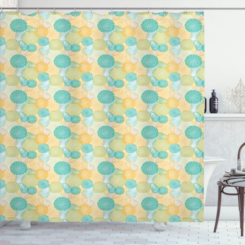 Silhouette Petals Nature Shower Curtain