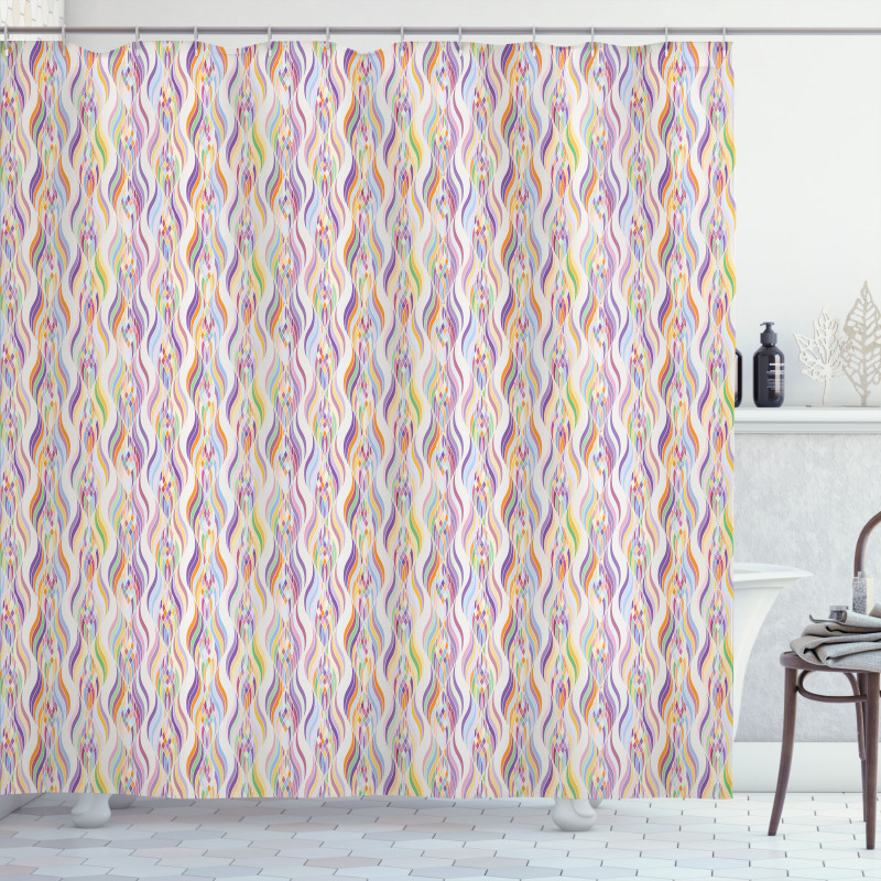 Rainbow Tone Illustration Shower Curtain