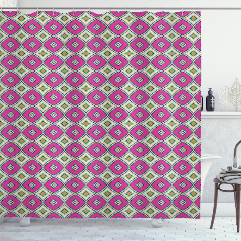 Colorful Ornate Design Shower Curtain