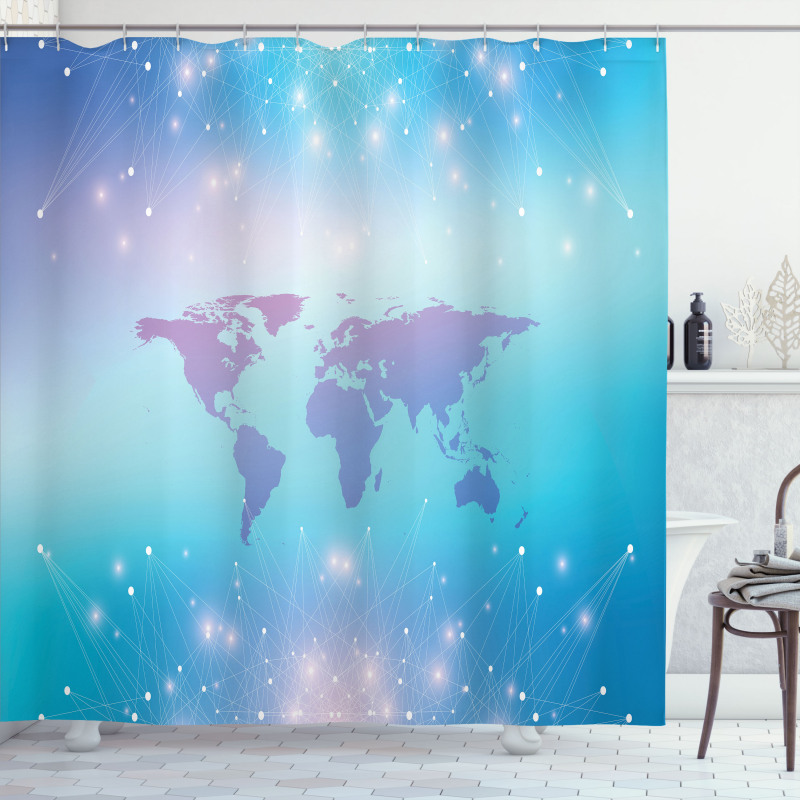 Bokeh Style Dots Wold Shower Curtain