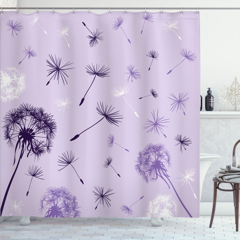 Botany Purple Tone Shower Curtain