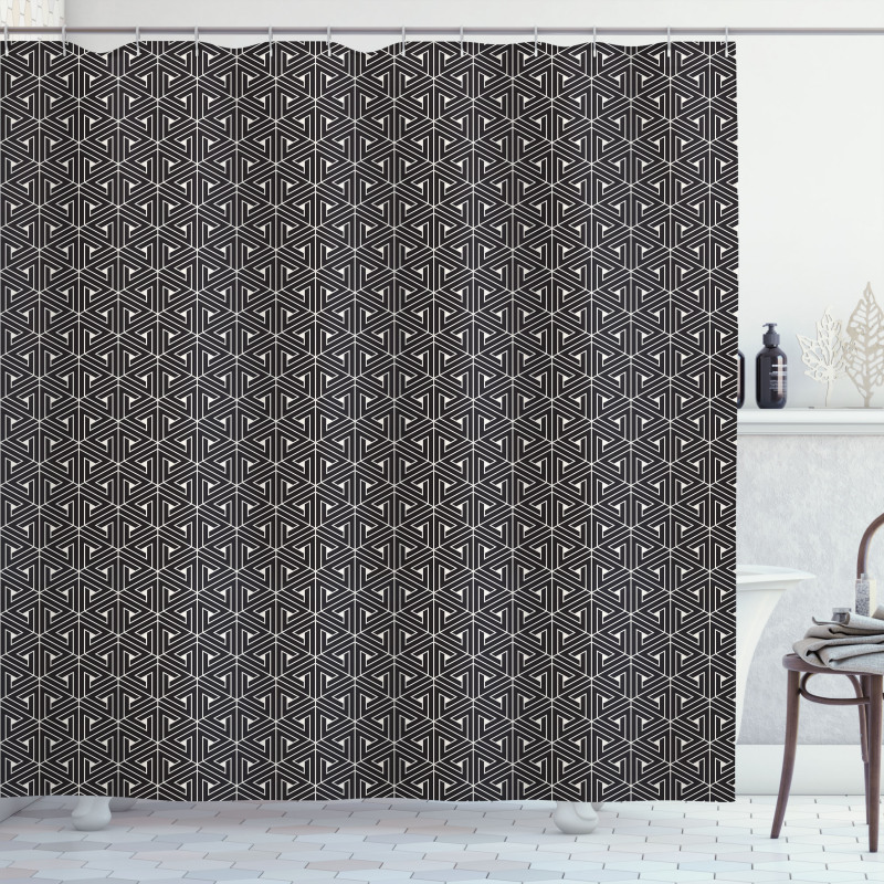 Abstract Triangle Shapes Shower Curtain