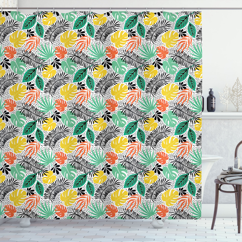 Exotic Botanical Elements Shower Curtain