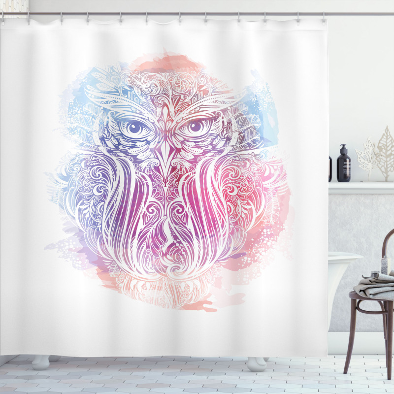 Woodland Bird Design Shower Curtain