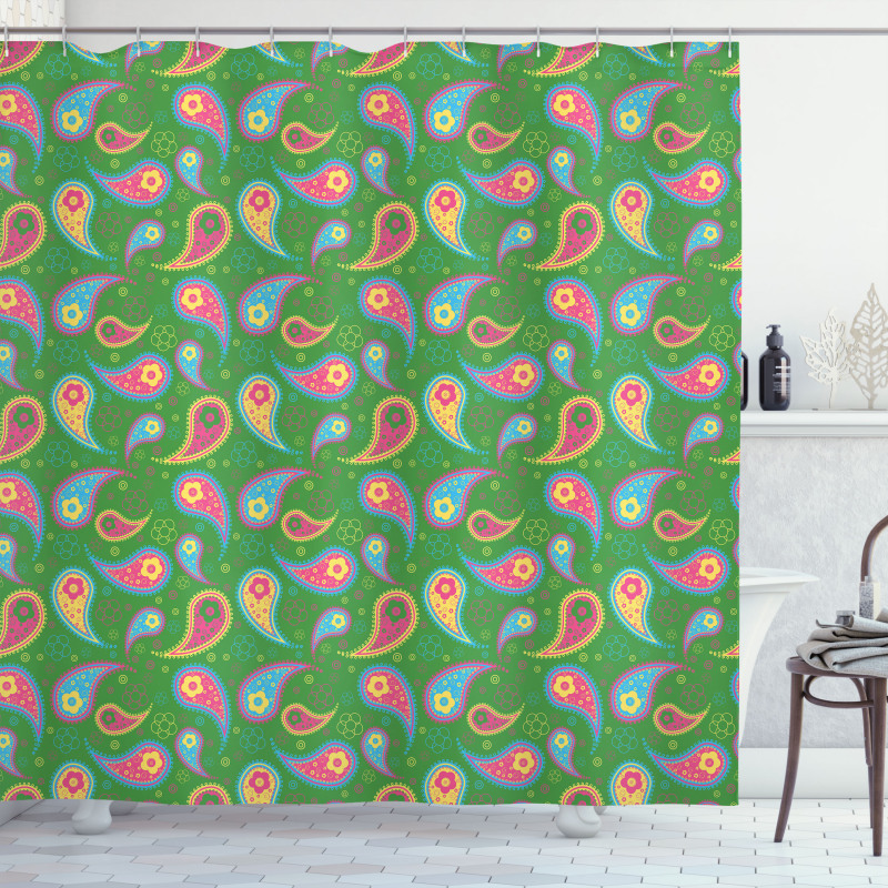 Teardrop with Curved Tip Shower Curtain