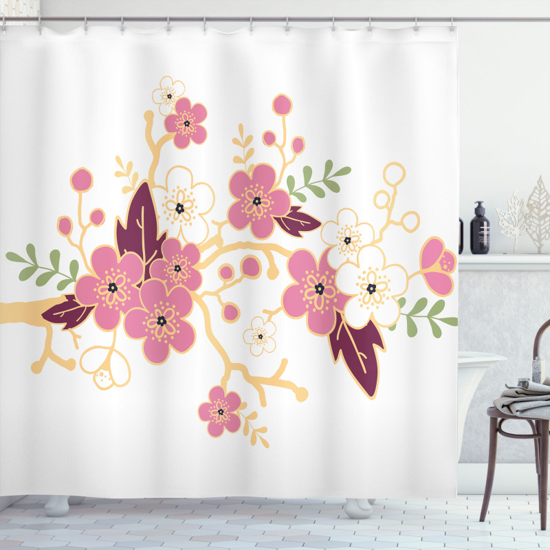 Japanese Garden Art Shower Curtain