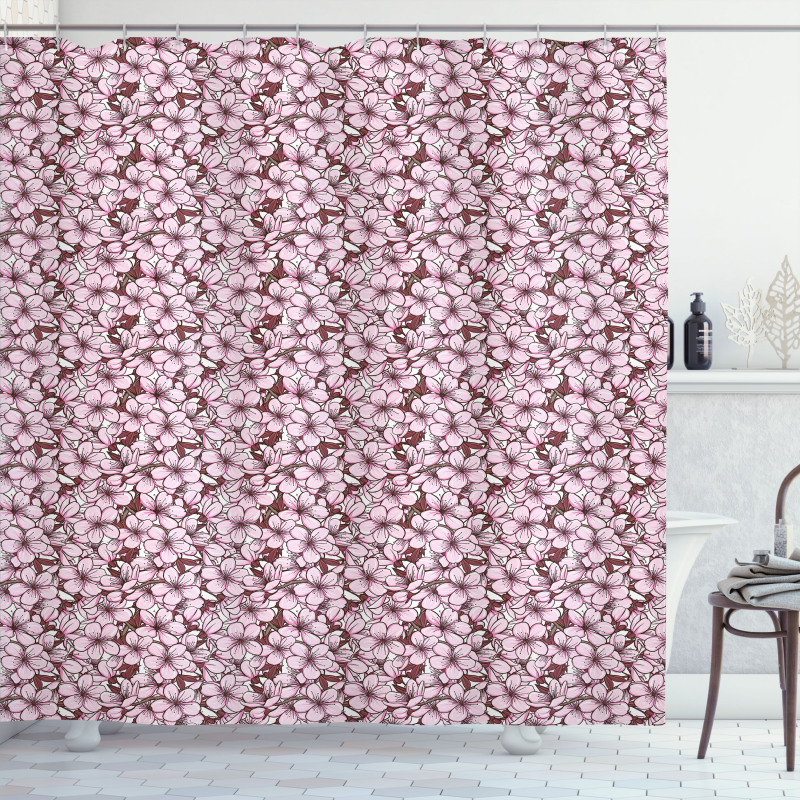 Cherry Flowers Japan Shower Curtain