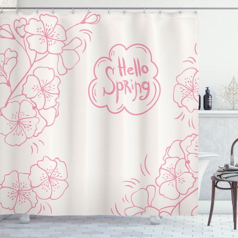 Oriental Foliage Shower Curtain