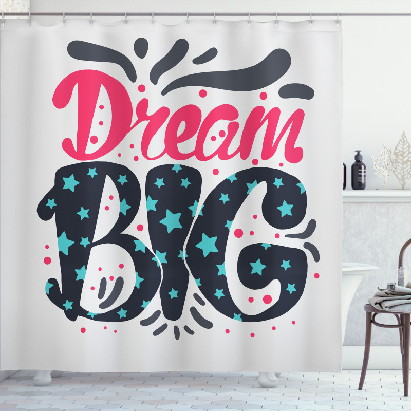 Message of Inspiration Stars Shower Curtain