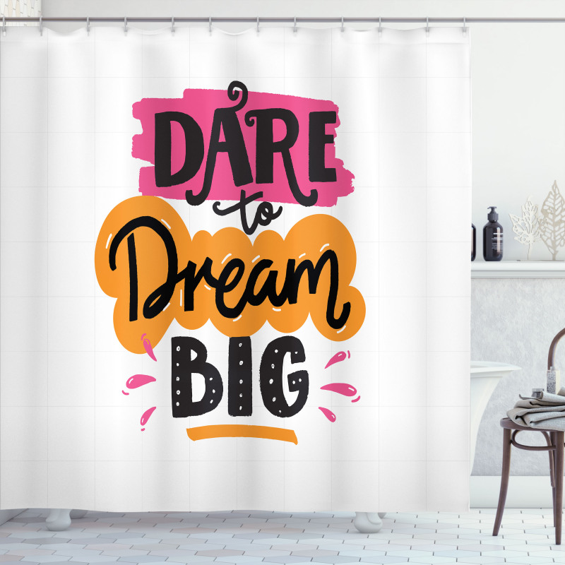 Positive Inspirational Words Shower Curtain