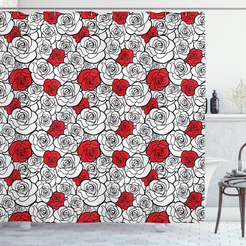 Roses Love Blossom Shower Curtain