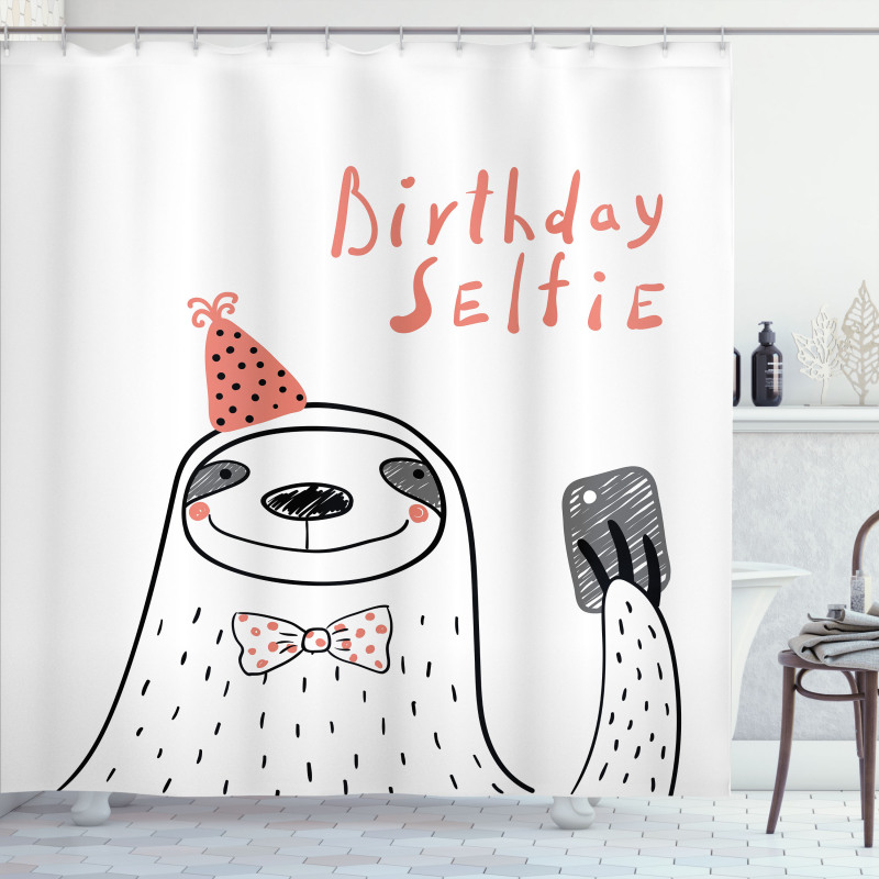 Self Portrait Smile Shower Curtain