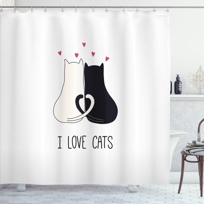 Ideal for Cat Lovers Cuddle Shower Curtain