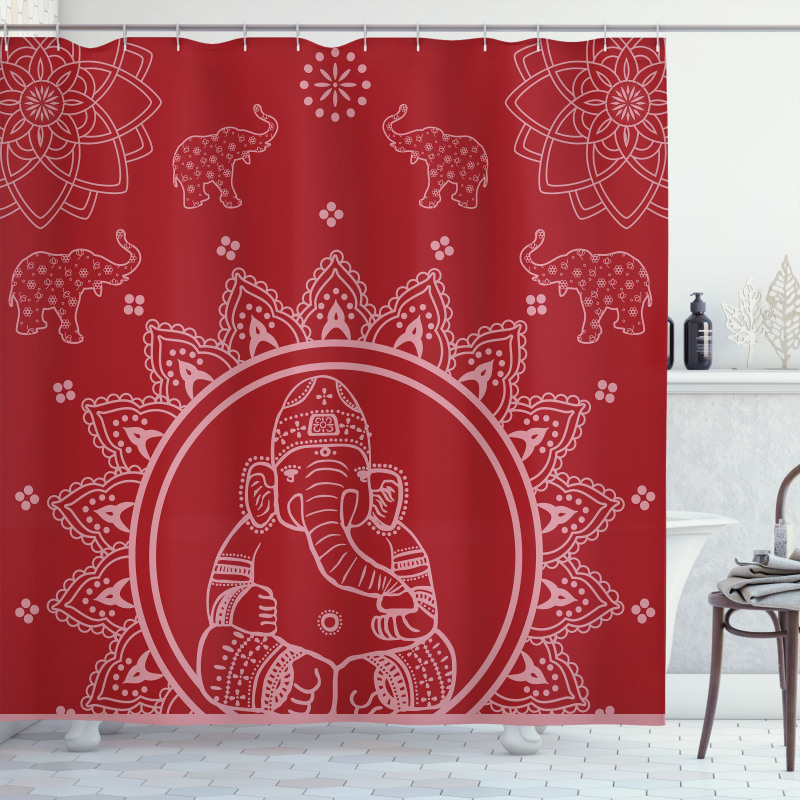 Elephant Diwali Traditions Shower Curtain